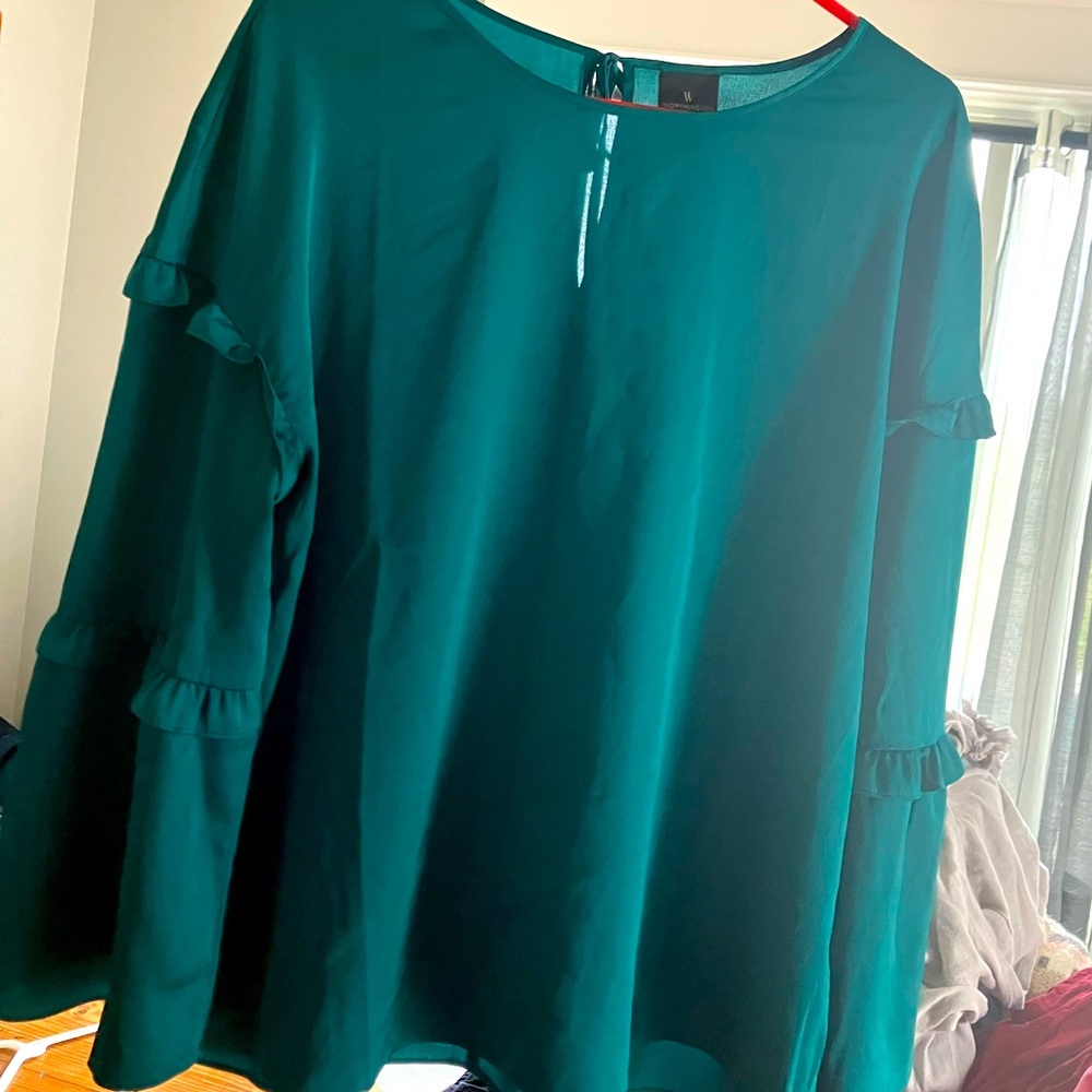 Emerald Green Silk Top